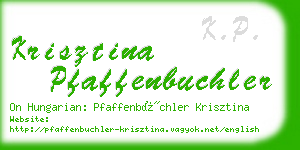 krisztina pfaffenbuchler business card